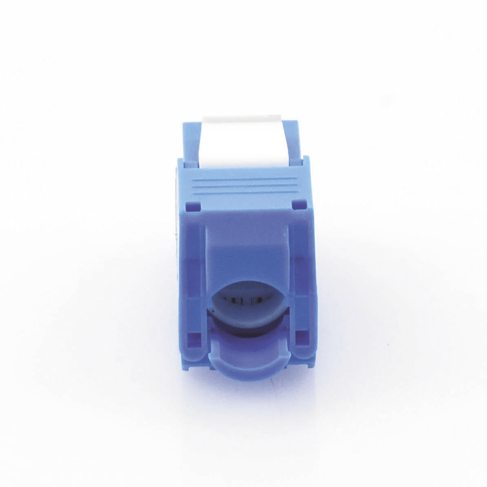 Módulo Jack Keystone Cat6 (toolless), con terminación en ángulo 180 º Color Azul, Compatible con Faceplate y Patchpanel Linkedpro