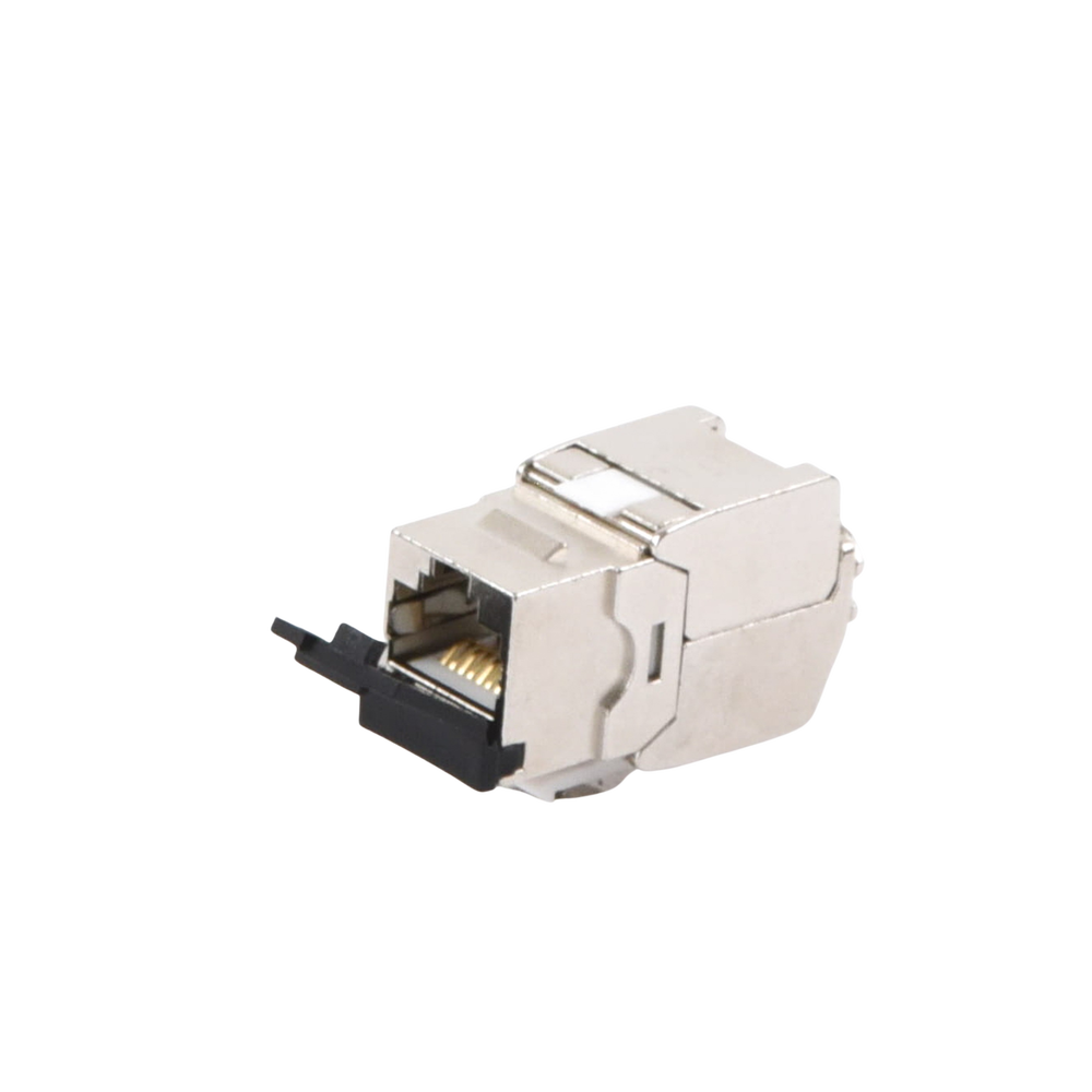 CAT6A STP Keystone Toolless Jack Module with Cover