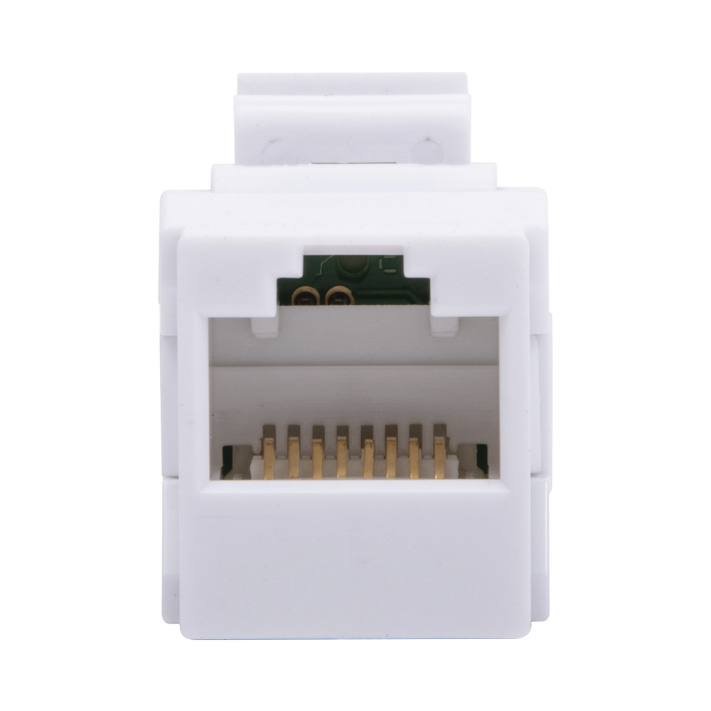 UTP Cat6A Coupler RJ45 Female to RJ45 Female White Color