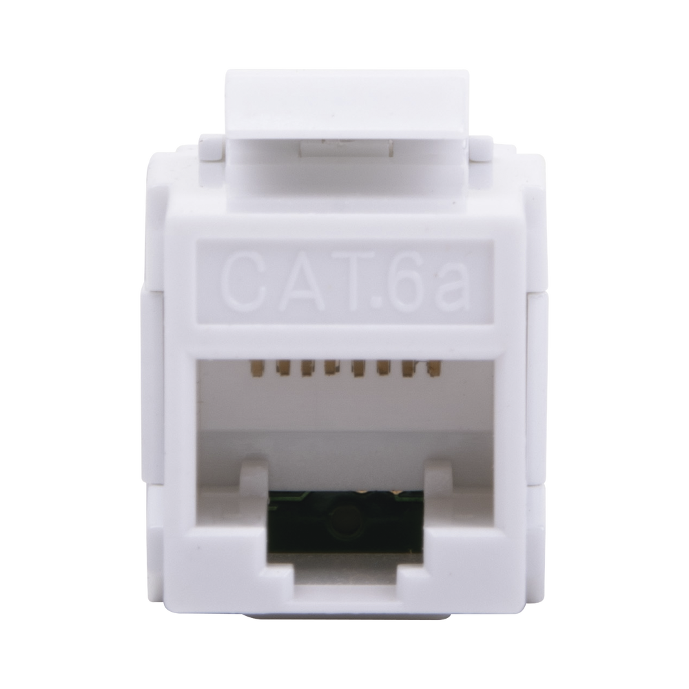 UTP Cat6A Coupler RJ45 Female to RJ45 Female White Color