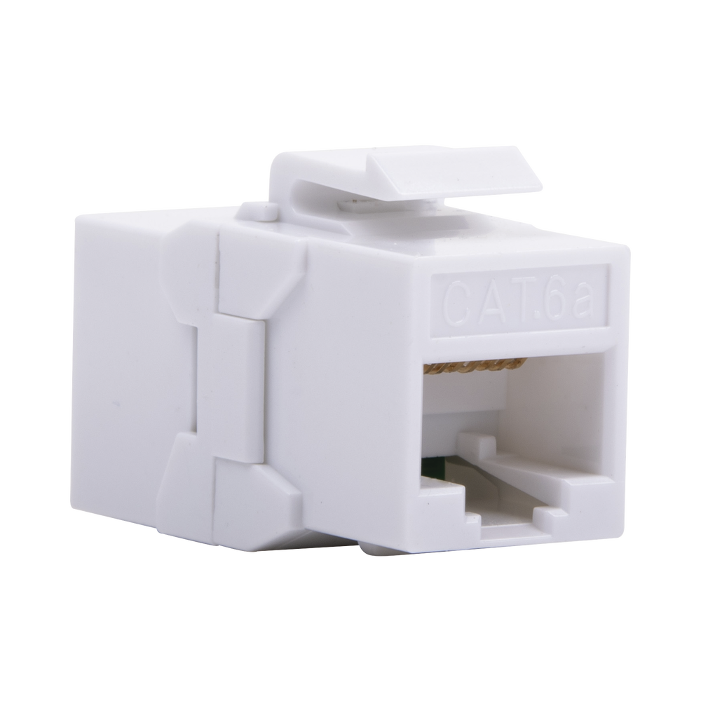 UTP Cat6A Coupler RJ45 Female to RJ45 Female White Color