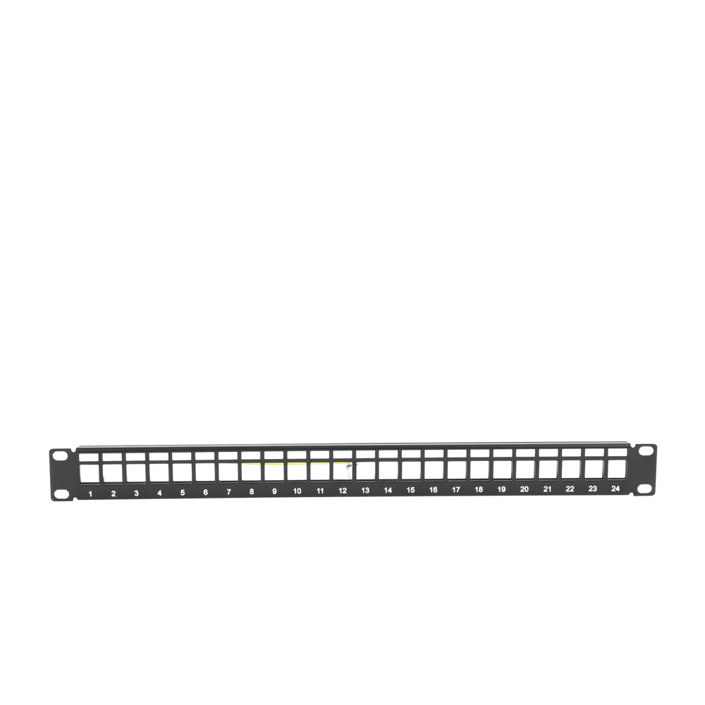 24-port Shielded Modular Patch Panel (STP) with cable management bar