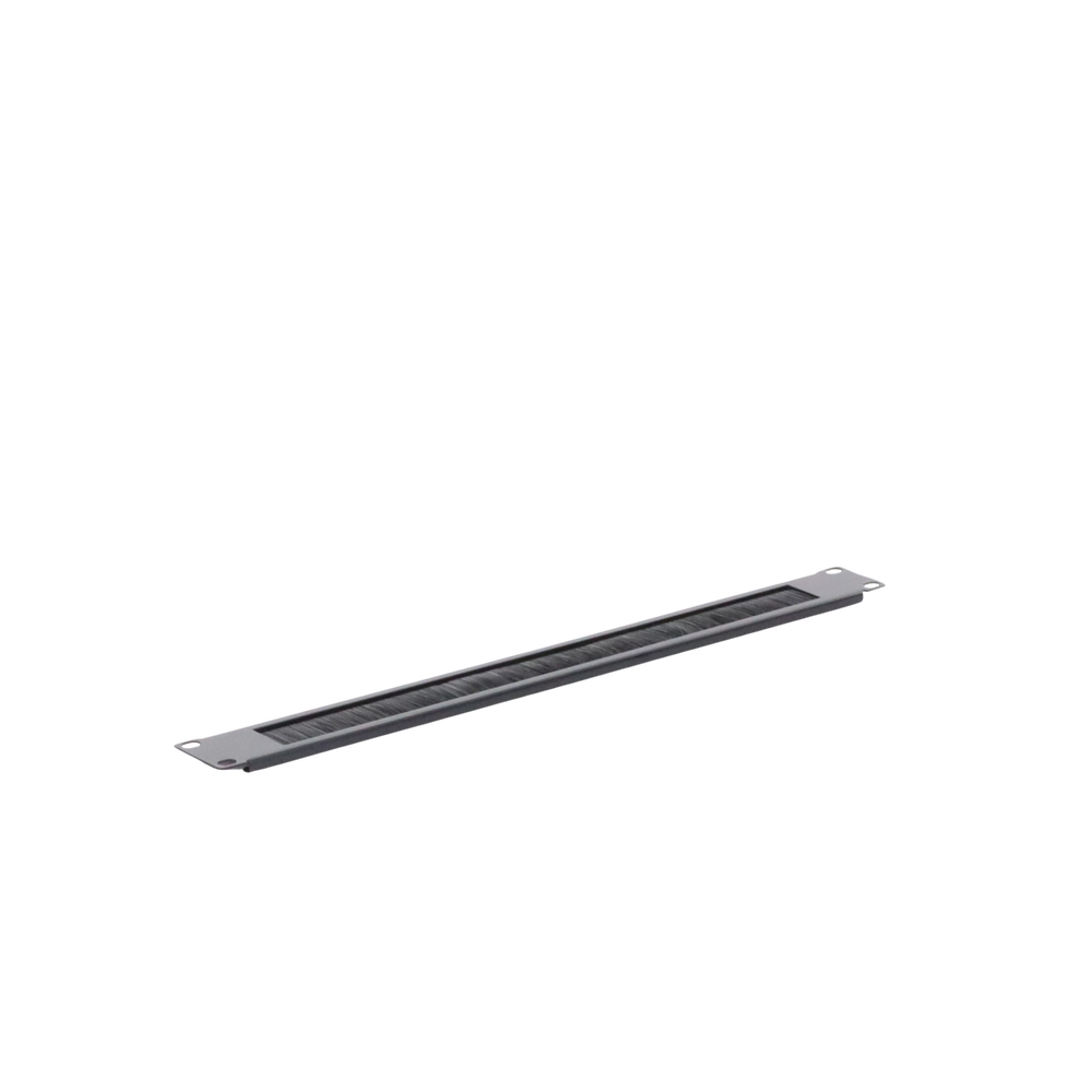 Brush-type blanking panel, black, 19in 1RU