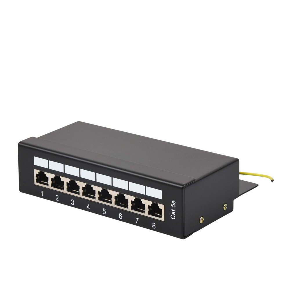 8-Port Cat5e Shielded (STP) Impact Patch Panel (110), 10in