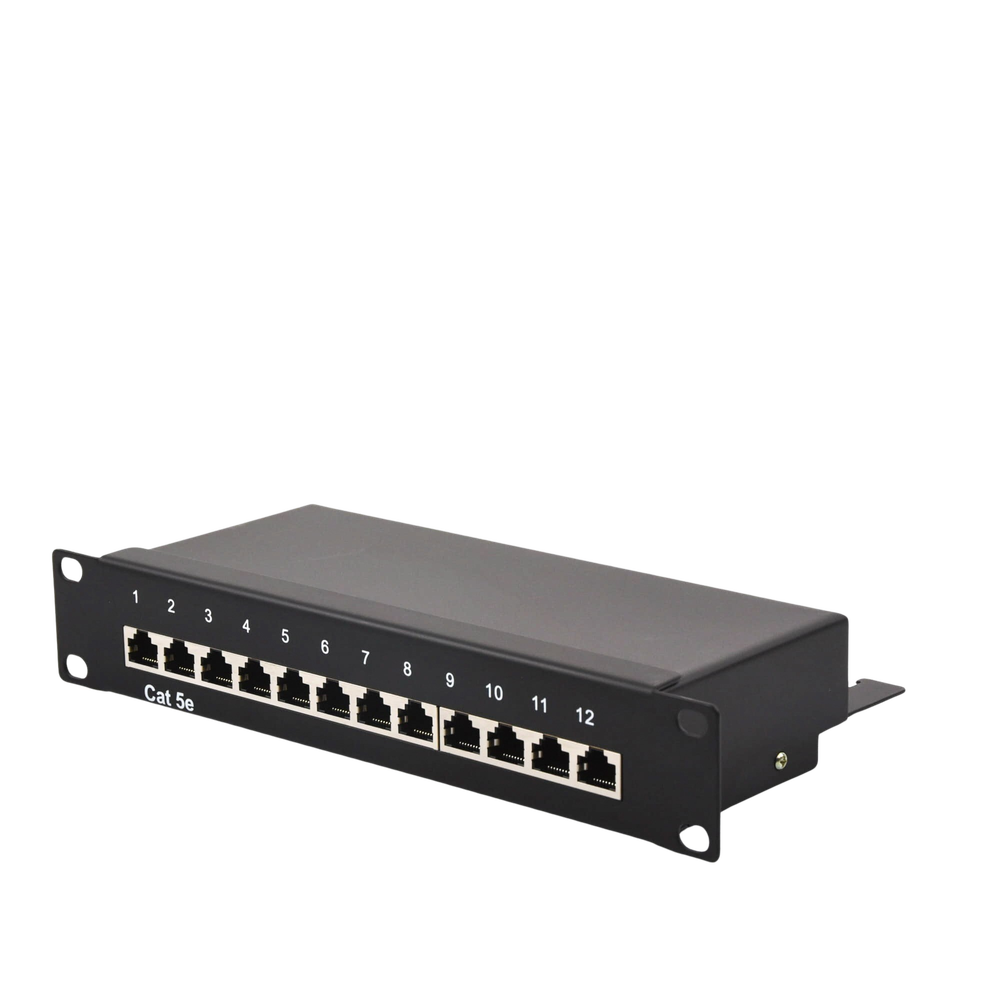 Panel de parcheo de impacto (110) Blindado (STP) de 12 puertos Cat5e, 10in
