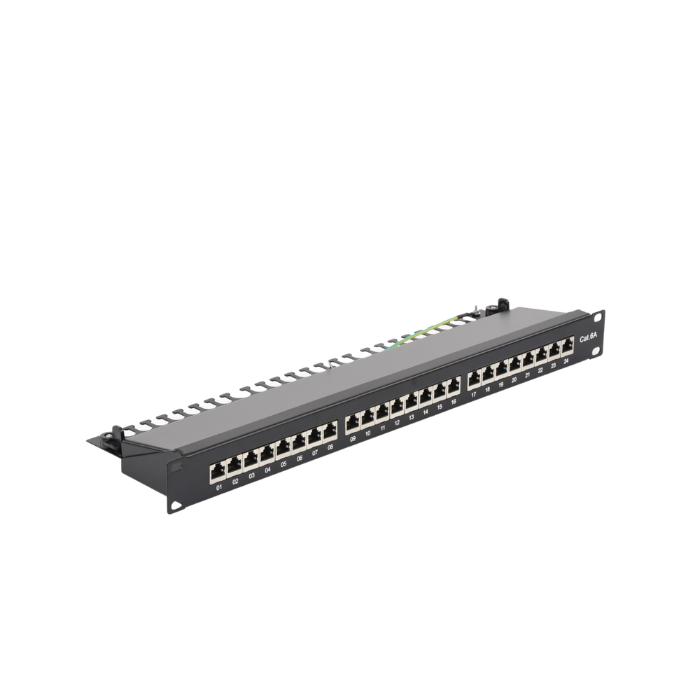 24-Port Cat6A Shielded Impact Patch Panel (110)