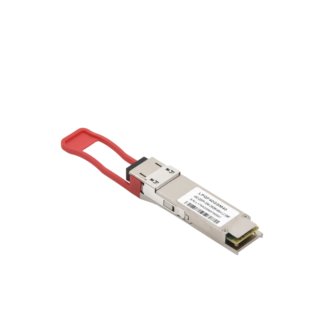 QSFP+ (Mini-Gbic) Transceiver / Single Mode / 40 Gbps Speed / Duplex LC Connectors / Up to 40 km Distance
