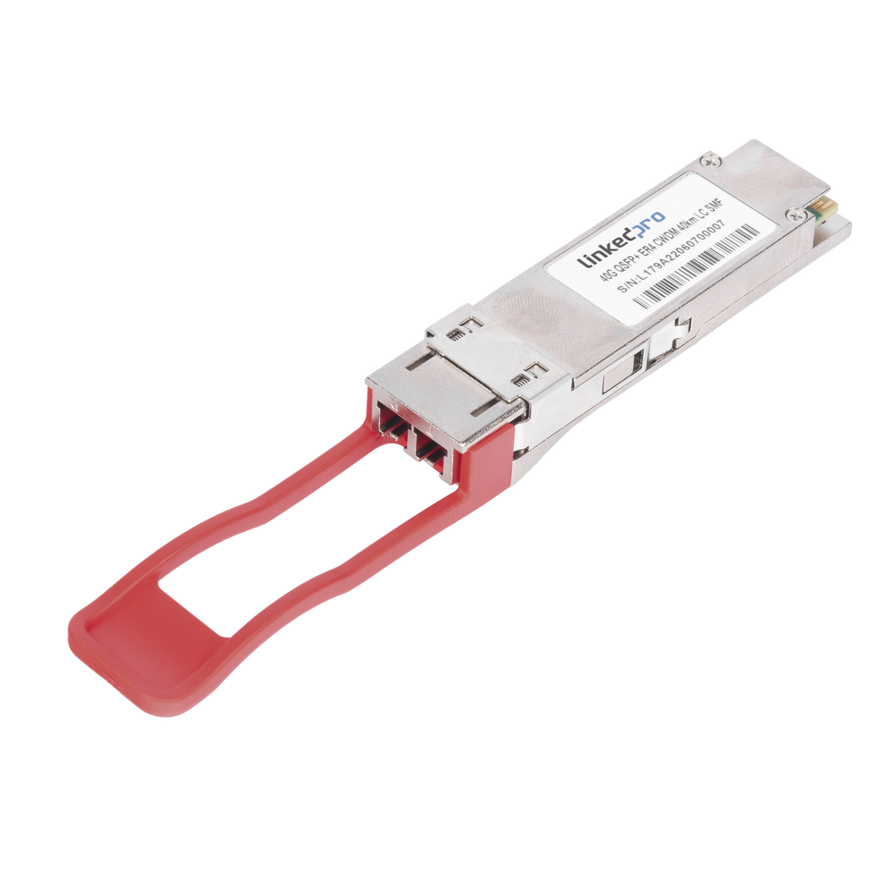 Transceptor QSFP+ (Mini-Gbic) / Monomodo / 40 Gbps de velocidad / Conectores LC Dúplex / Hasta 40 km de Distancia