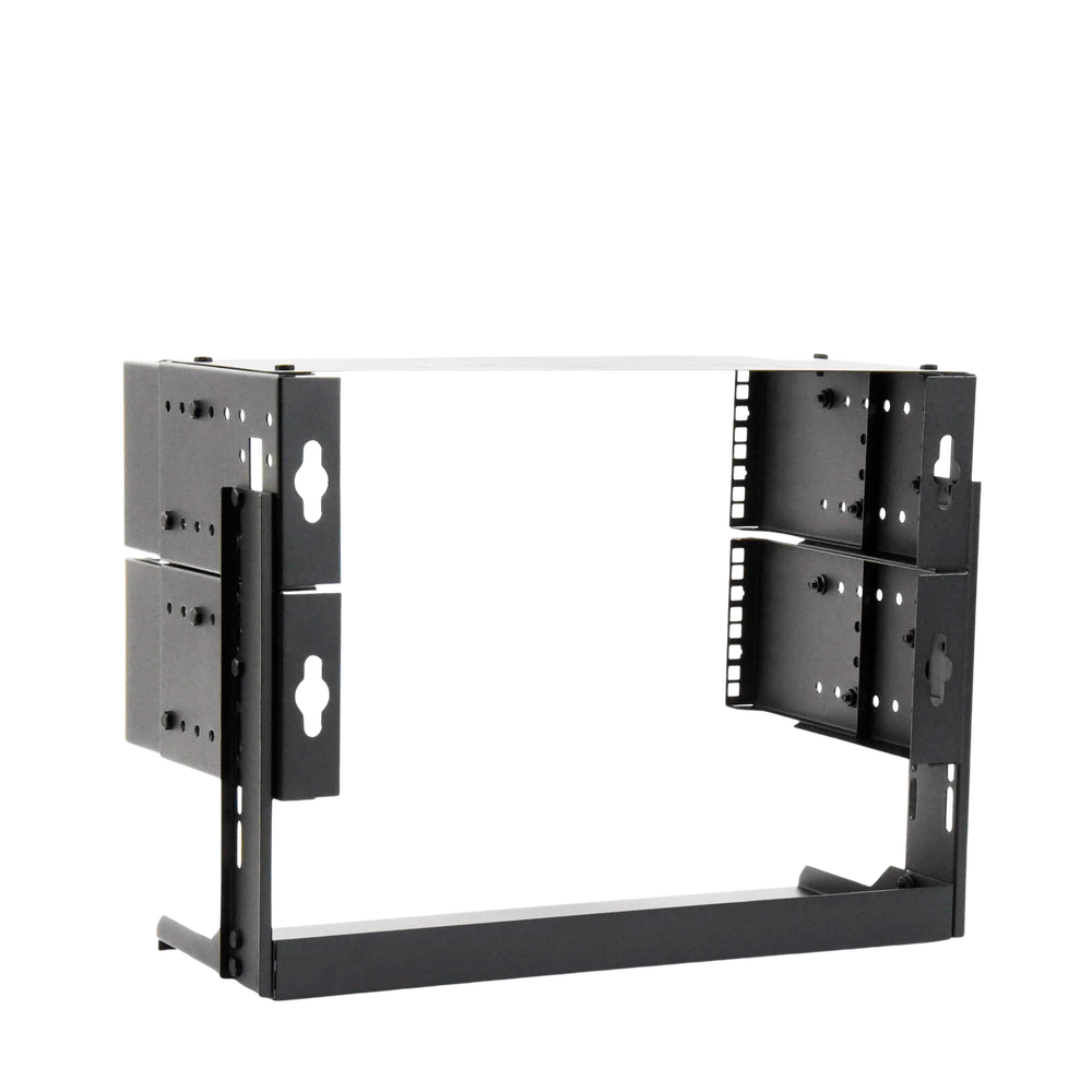 Rack Abierto de 19" de 5 Unidades Profundidad Ajustable (8" a 12") con Charola de Uso Múltiple.