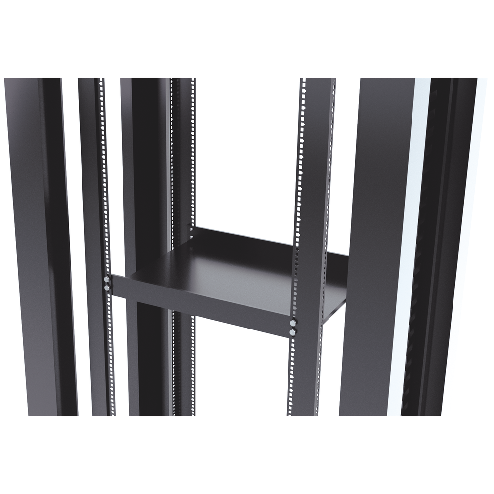 Fixed Side Clamping Tray, 60 cm Deep, 2U. Compatible with LP-60100-XX-UR2