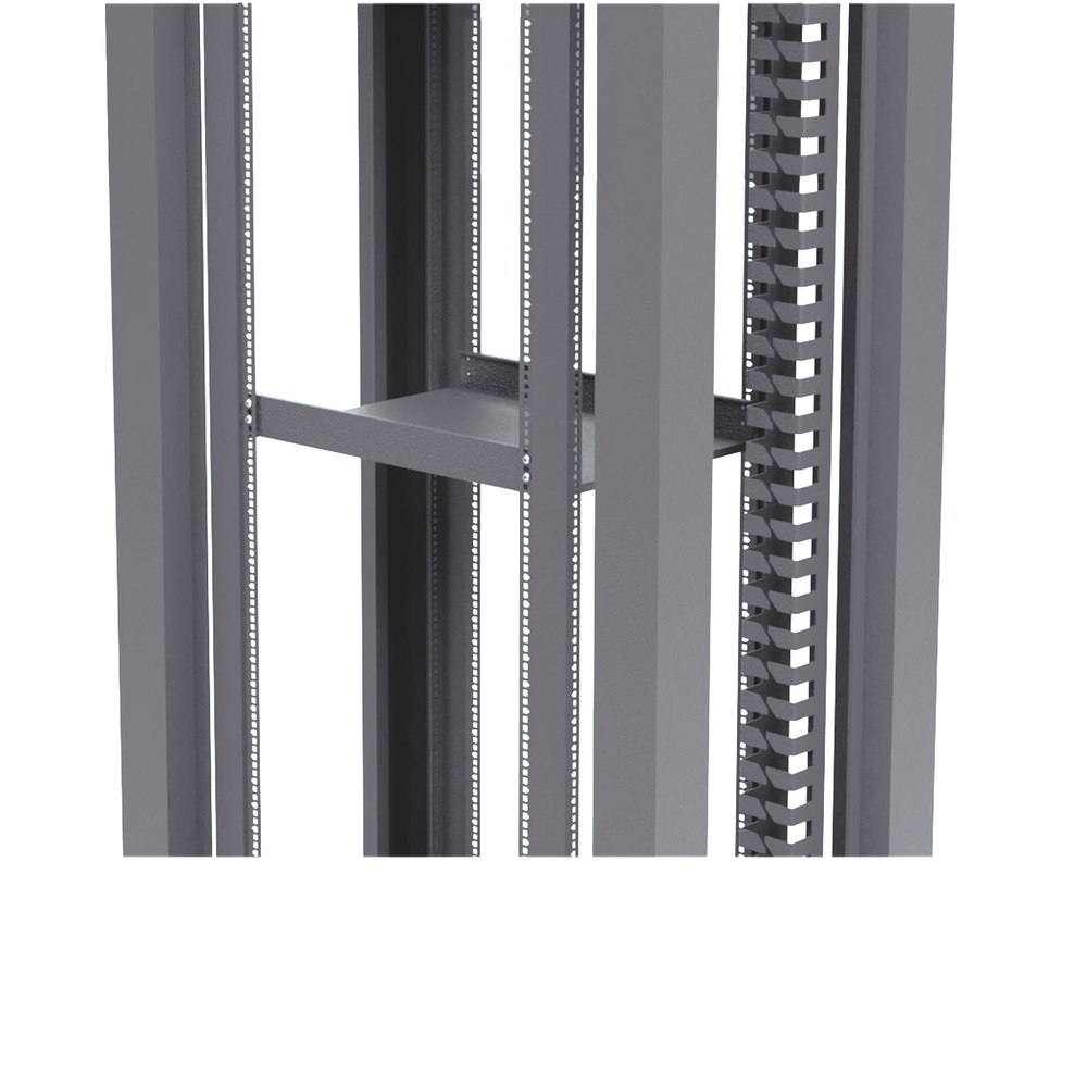 Fixed Side Clamping Tray, 60 cm Deep, 2U. Compatible with LP-60100-XX-UR2