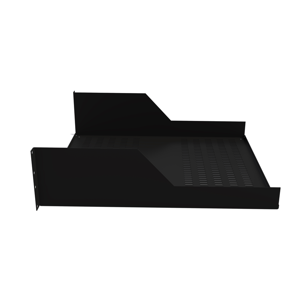 Ventilated Tray for 19" Rack, 50 cm Deep, 3RU. Load capacity: 25 kg.