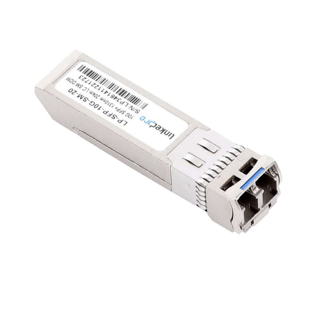 SFP+ (Mini-Gbic) Transceiver / Single Mode / 10 Gbps Speed / Duplex LC Connectors / Up to 20 km Distance