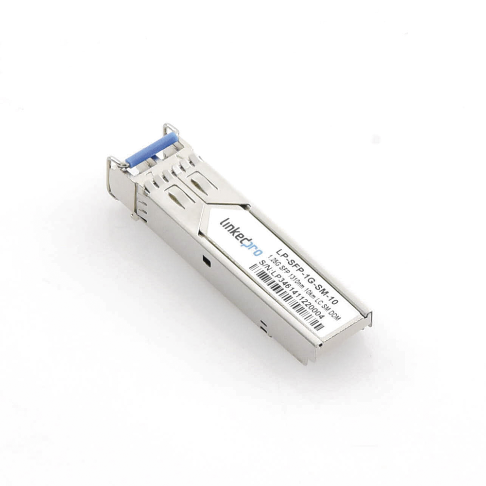 SFP (Mini-Gbic) Transceiver / Single Mode / 1.25 Gbps Speed / Duplex LC Connectors / Up to 10 km Distance