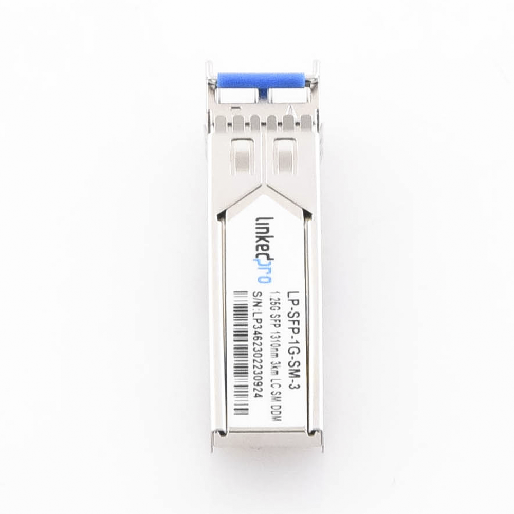 SFP (Mini-Gbic) Transceiver / Single Mode / 1.25 Gbps Speed / Duplex LC Connectors / Up to 3 km Distance
