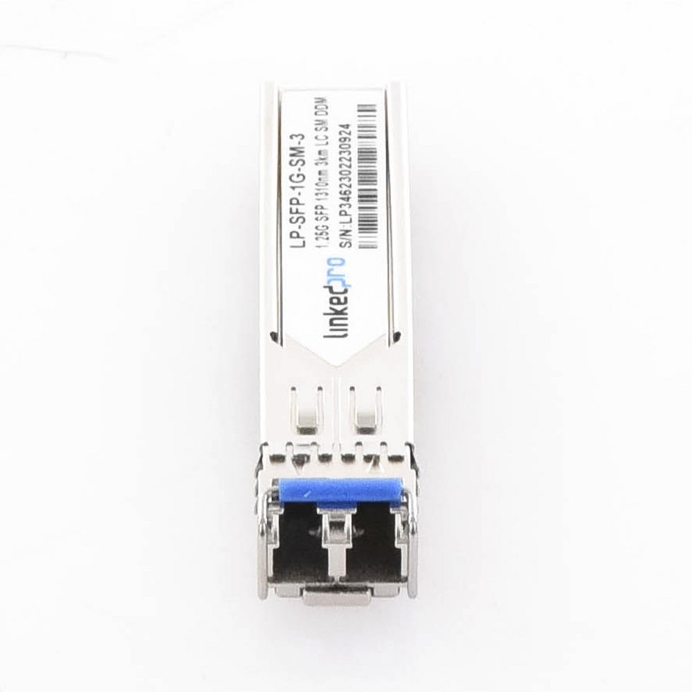 SFP (Mini-Gbic) Transceiver / Single Mode / 1.25 Gbps Speed / Duplex LC Connectors / Up to 3 km Distance