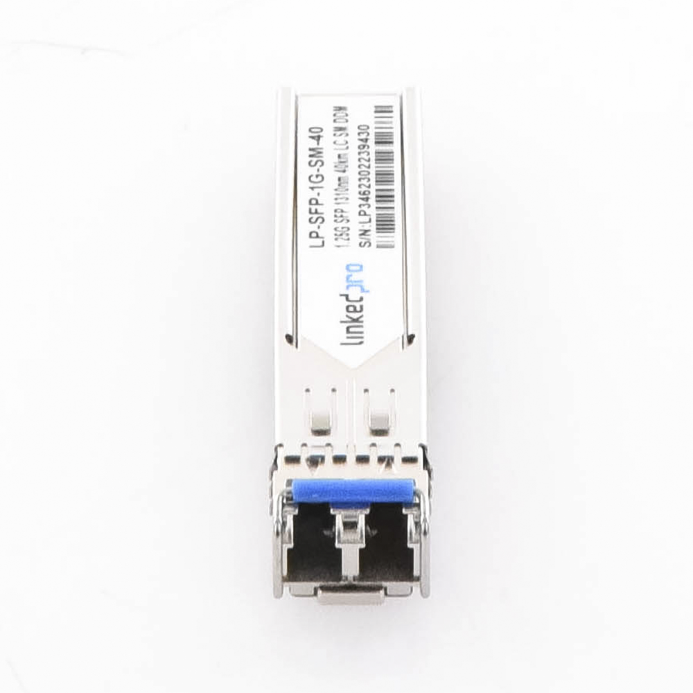 SFP (Mini-Gbic) Transceiver / Single Mode / 1.25 Gbps Speed / Duplex LC Connectors / Up to 40 km Distance