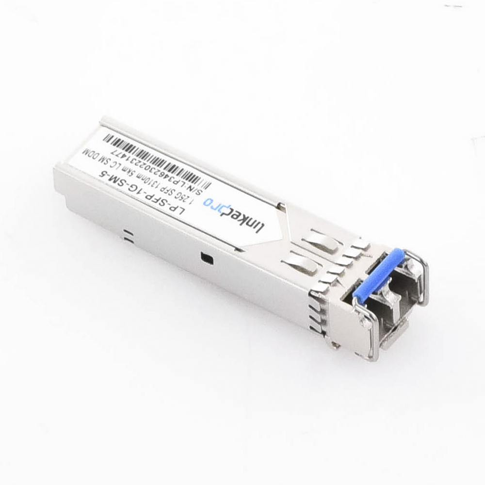 SFP (Mini-Gbic) Transceiver / Single Mode / 1.25 Gbps Speed / Duplex LC Connectors / Up to 5 km Distance