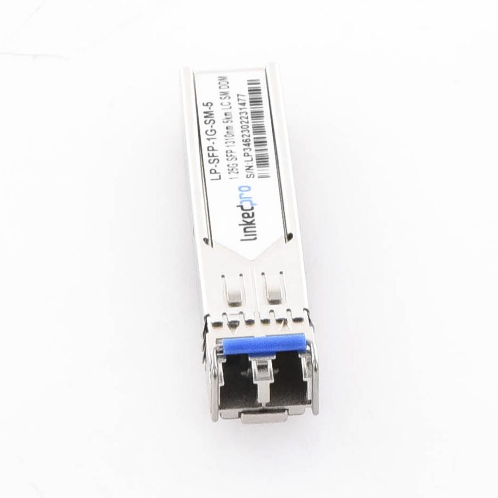SFP (Mini-Gbic) Transceiver / Single Mode / 1.25 Gbps Speed / Duplex LC Connectors / Up to 5 km Distance