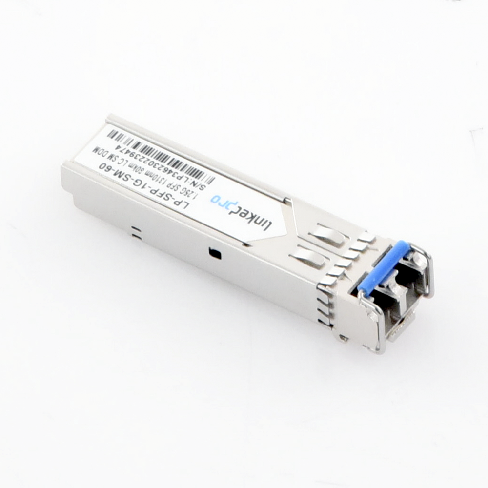 SFP (Mini-Gbic) Transceiver / Single Mode / 1.25 Gbps Speed / Duplex LC Connectors / Up to 60 km Distance