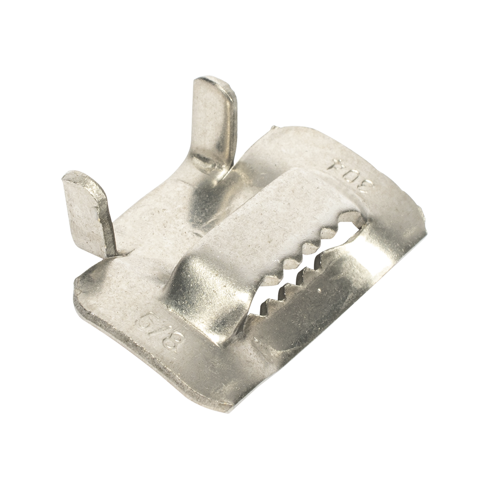 Stainless Steel T Buckle for Bandit Strap, 5/8", 100 Pieces