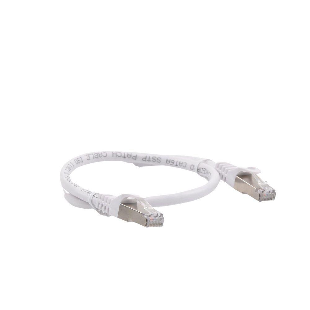 Cat6A 10G Shielded Patch Cord 0.5M (1.64 ft) White