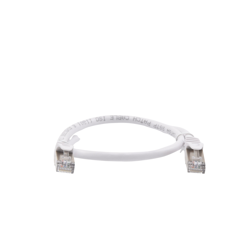 Cat6A 10G Shielded Patch Cord 0.5M (1.64 ft) White