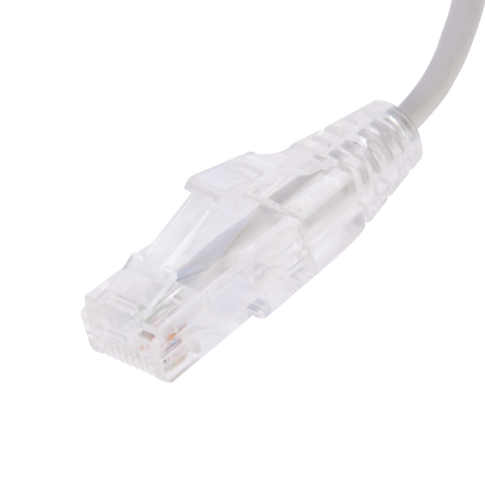 Cable de Parcheo Slim UTP Cat6 - 20 cm Gris Diámetro Reducido (28 AWG)
