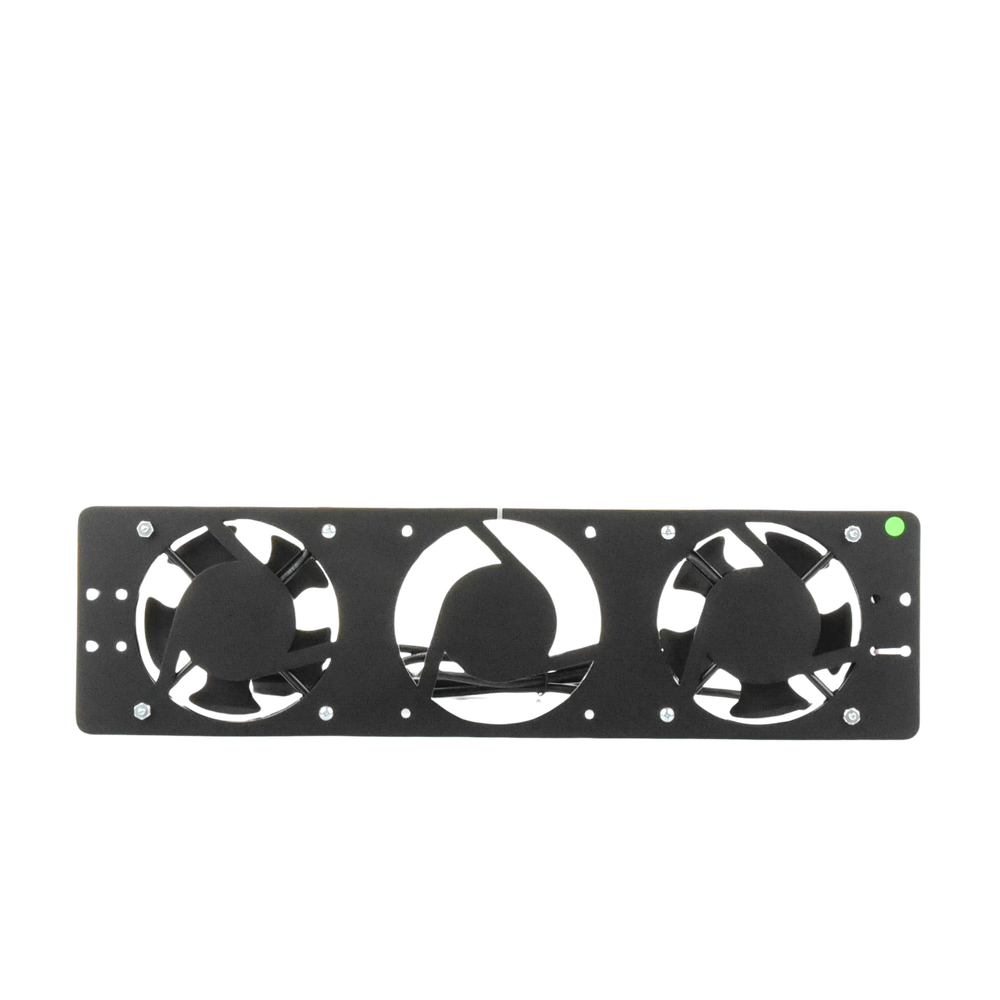 Kit de 2 Ventiladores 110 Vca (12 x 12 cm) con Clavija para Gabinete de Piso.