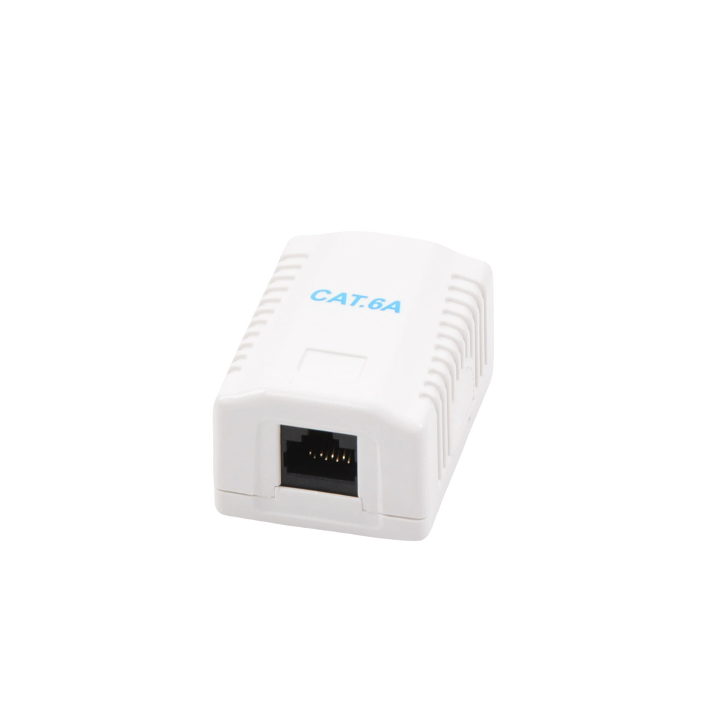 Caja de pared con 1 puerto, incluye 1 jack UTP Cat6A