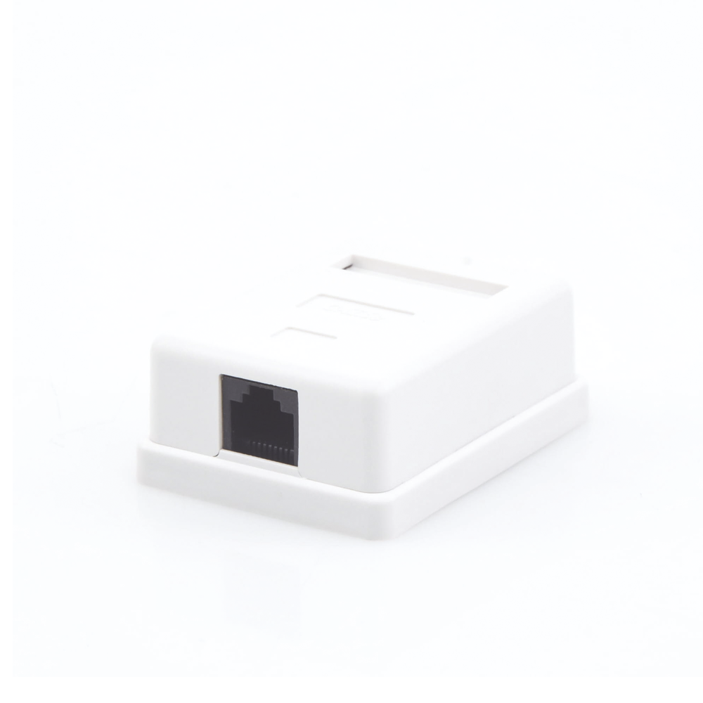 1-port Keystone wall box, includes Cat5e jack