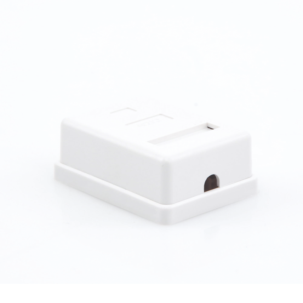 1-port Keystone wall box, includes Cat5e jack