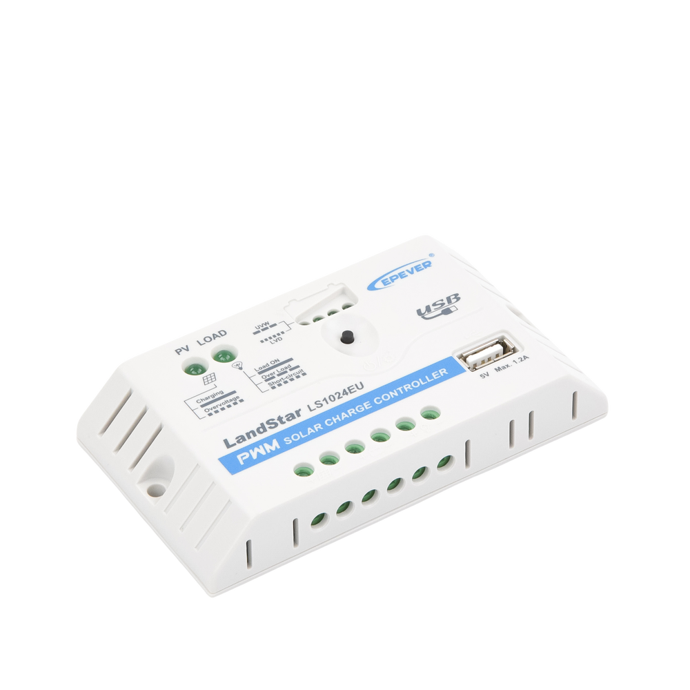PWM Solar Controller 12/24 V 10 A, USB Output