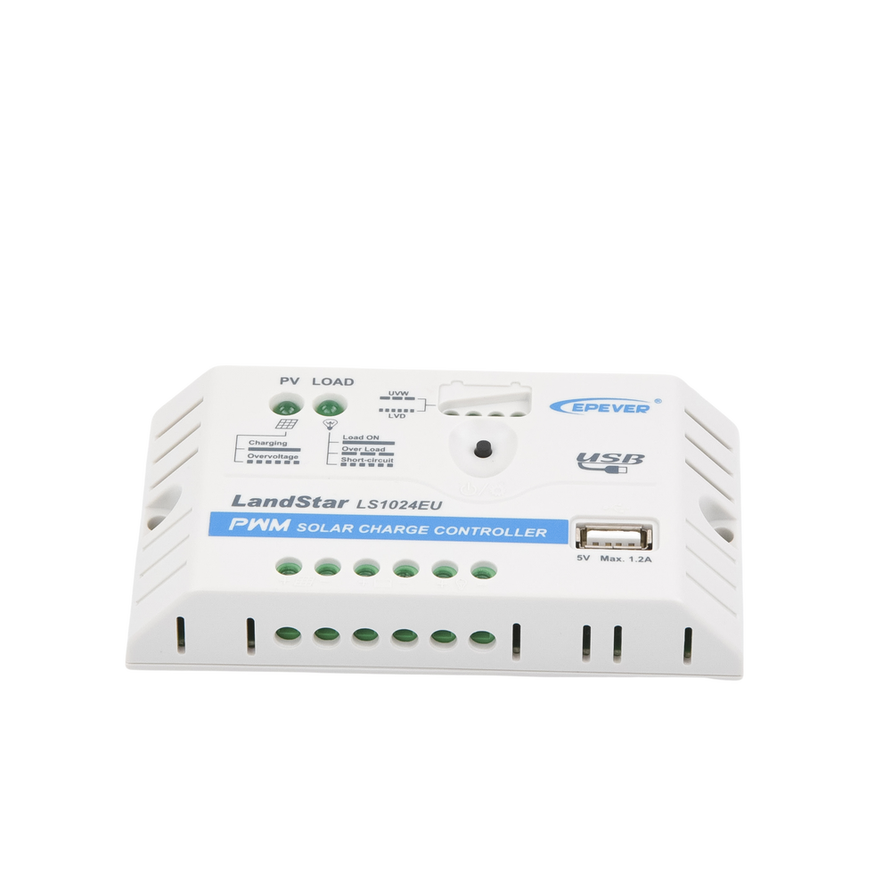 PWM Solar Controller 12/24 V 10 A, USB Output