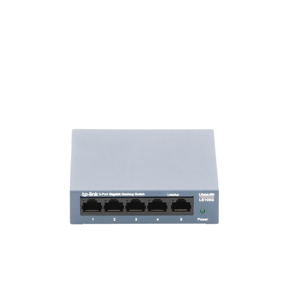Switch de escritorio Gigabit de 5 puertos 10/100/1000Mbps, carcasa metálica