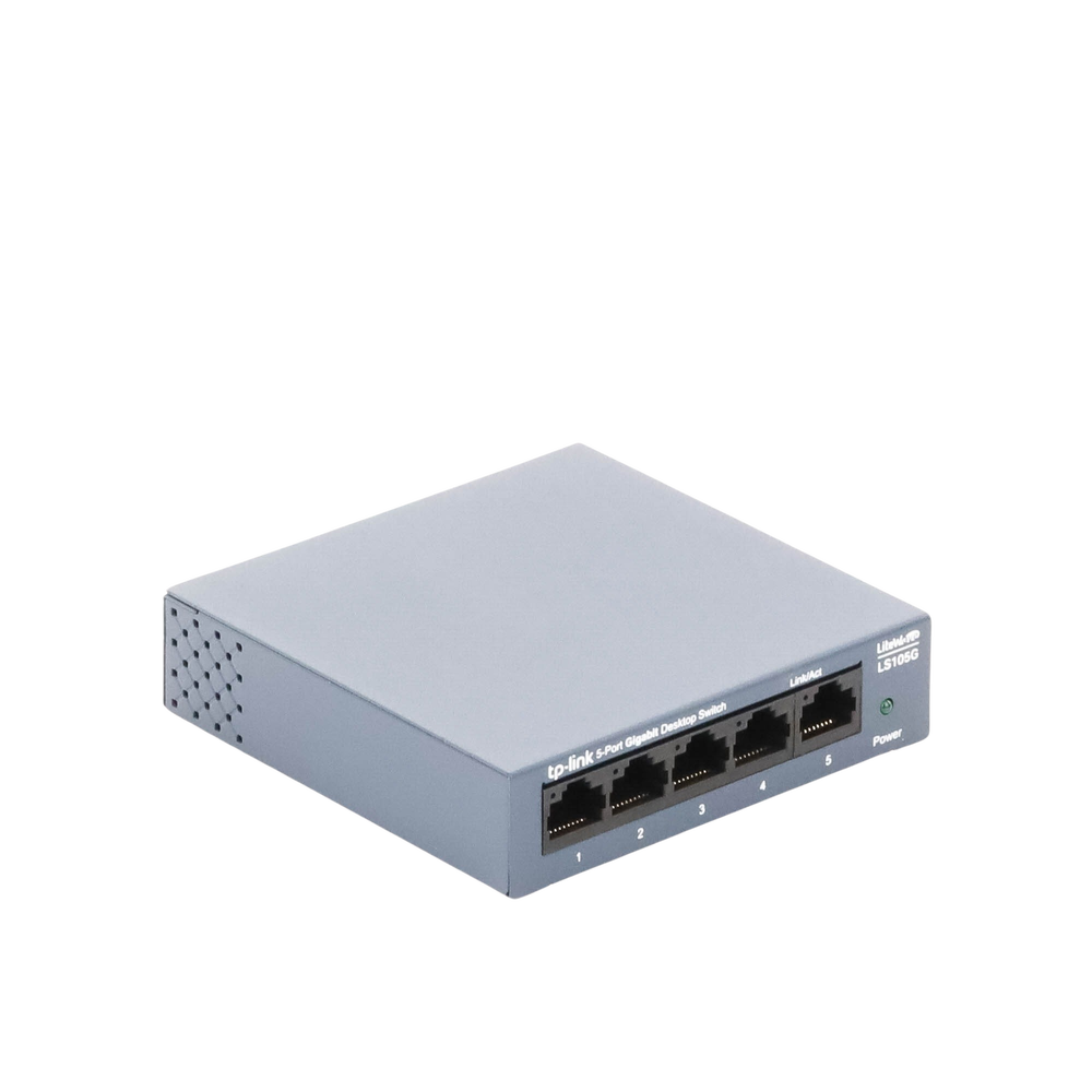 Switch de escritorio Gigabit de 5 puertos 10/100/1000Mbps, carcasa metálica