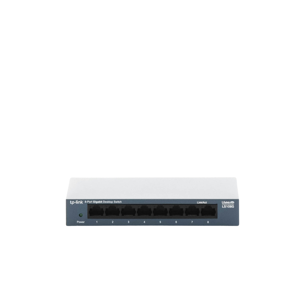 8-Port 10/100/1000Mbps Gigabit Desktop Switch, Metal Housing