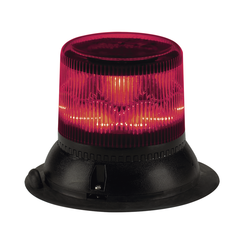 Baliza de LED rojo doble nivel, compacta, discreta, lente color rojo de montaje magnético