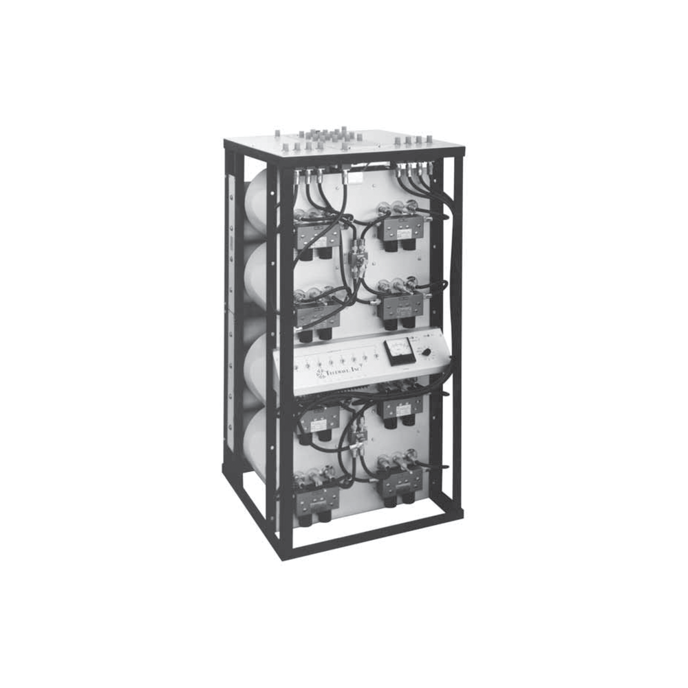 Combinador en Rack 24", 400-512 MHz, 6 Can.(10"Dia.) 250 KHz Tx-Tx, Monitor/Pot. 150 Watt, N Hembras.