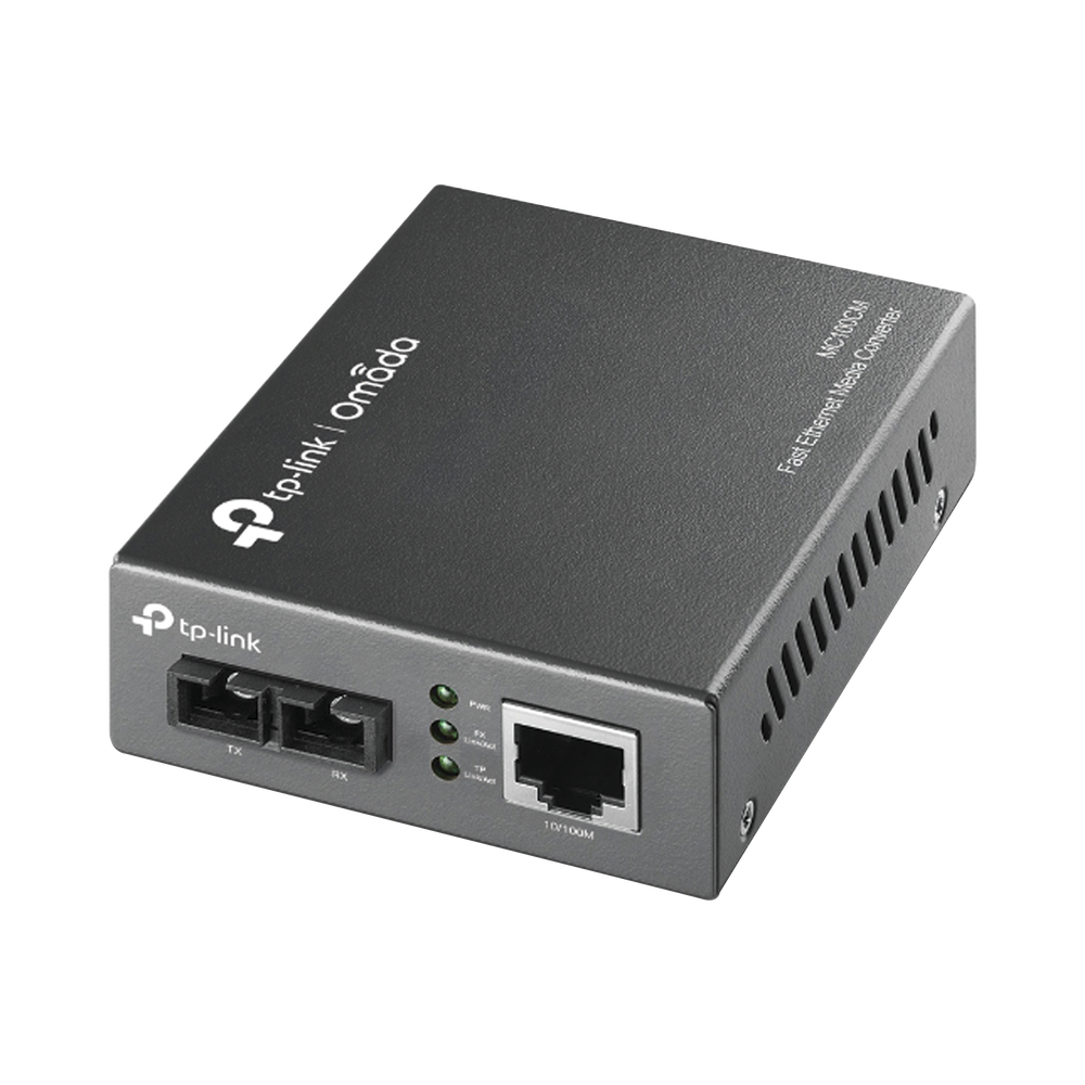 Convertidor Multimedia Multi-modo, 1 puerto RJ45 10/100 Mbps, conector de fibra SC, hasta 2 KM
