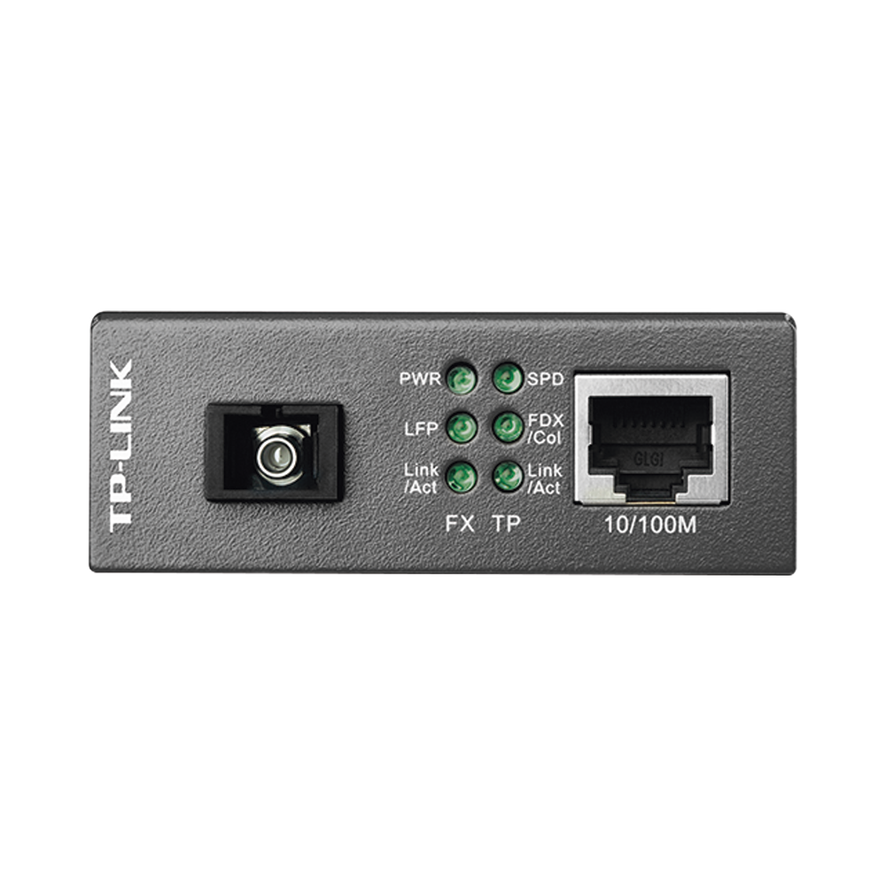 VDM Singlemode Multimedia Converter, 1 RJ45 10/100 port, 1 SC/UPC port, up to 20KM, Requires MC111CS model for operation