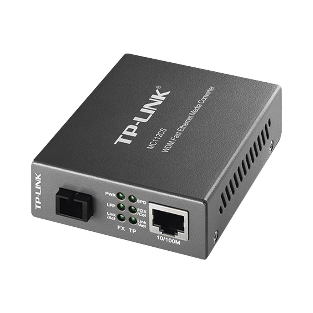 Convertidor Multimedia VDM Monomodo, 1 puerto RJ45 10/100, 1 puerto SC/UPC, hasta 20KM, Para su funcionamiento requiere el modelo MC111CS