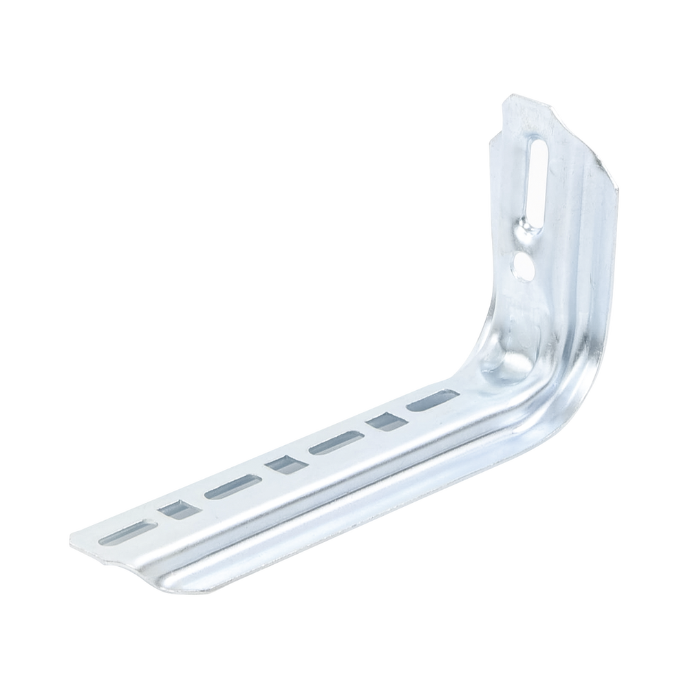 Ménsula omega tipo L inteligente, 210mm de ancho, con acabado Electro Zinc
