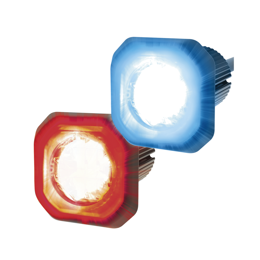 Lámpara Oculta de LED de bajo perfil color dual rojo azul