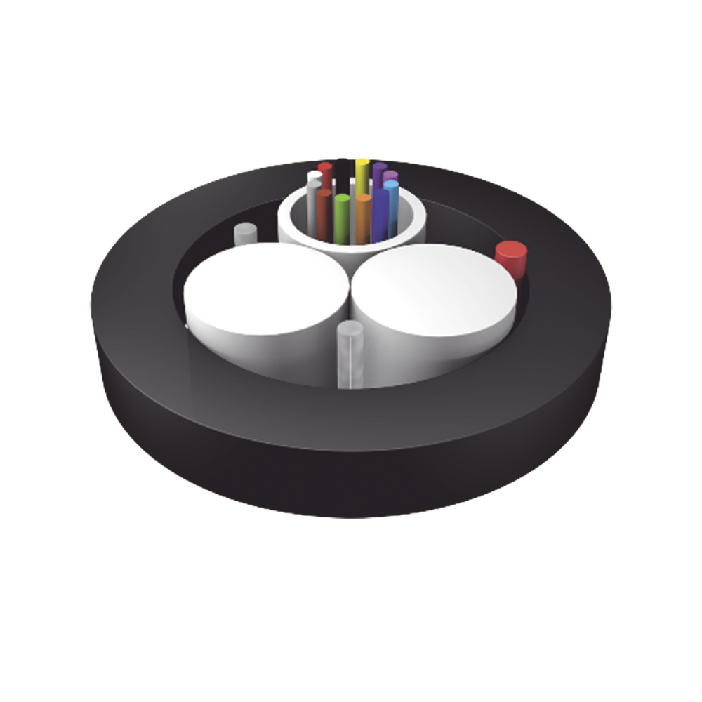 Kilómetro de Fibra Óptica Aérea Mini ADSS (ASU) G.652D, Monomodo de 6 Hilos, Exterior, Span 80, Loose Tube