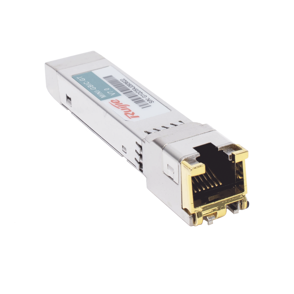 Módulo Transceptor Mini-GBIC-GT 1000BASE-T SFP a Cobre RJ45 para 100 Metros