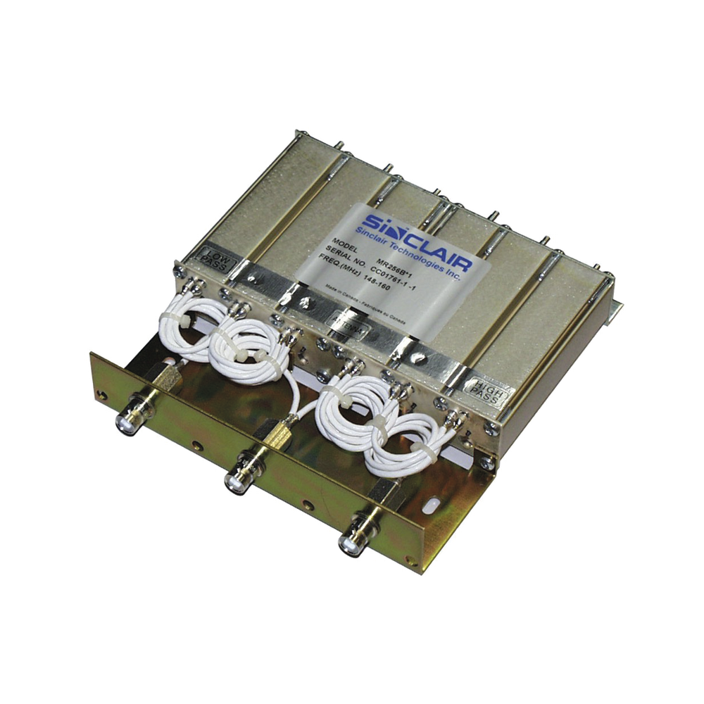 Duplexer Móvil Rechazo de Banda, 155-174 MHz, 6 Cavidades, 15-18 MHz de Separación, 50 Watt, BNC Hembras.