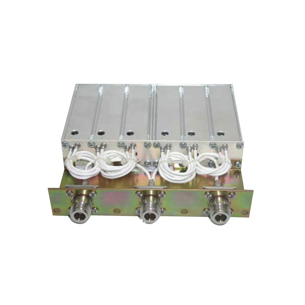 Duplexer Móvil para 148-160 MHz, 6 Cavidades, 4.5 a 10 MHz de Sep., Conectores N Hembras, 50 Watt.