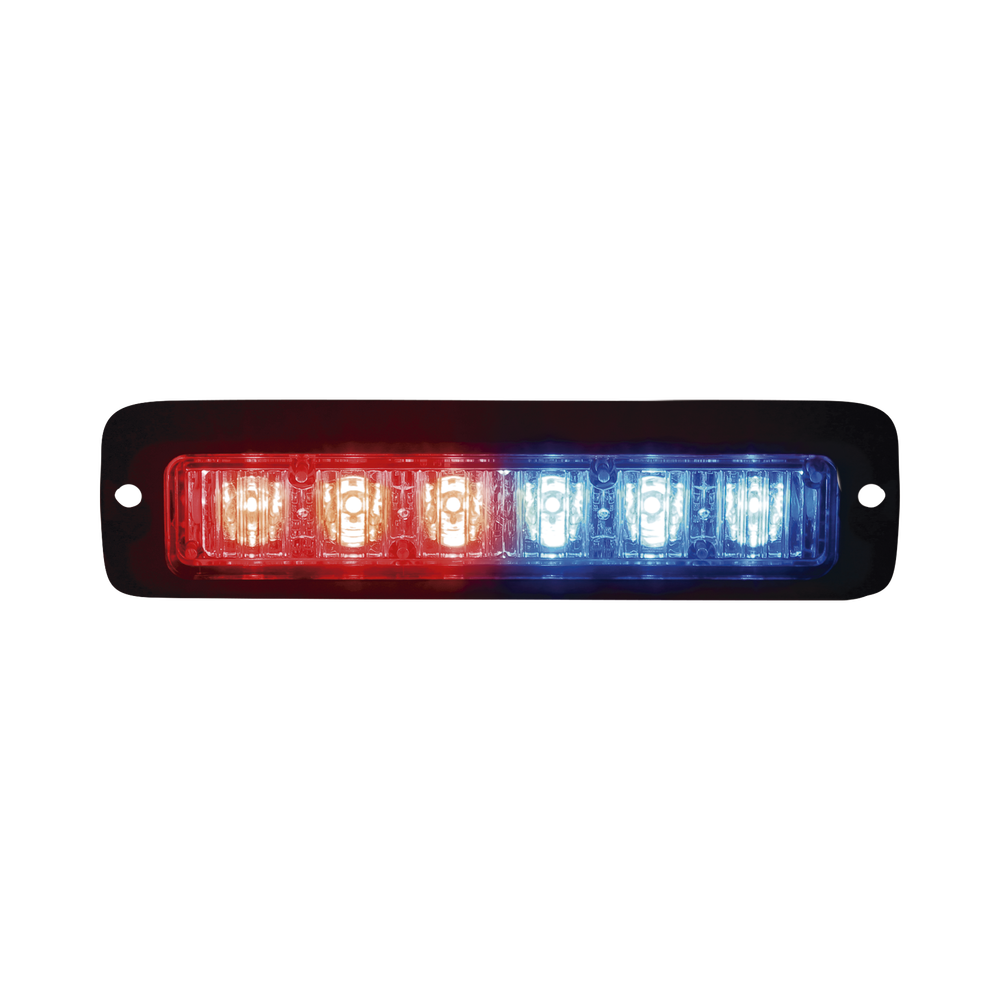 Luz led perimetral MR6 rojo / azul con soporte para empotrar