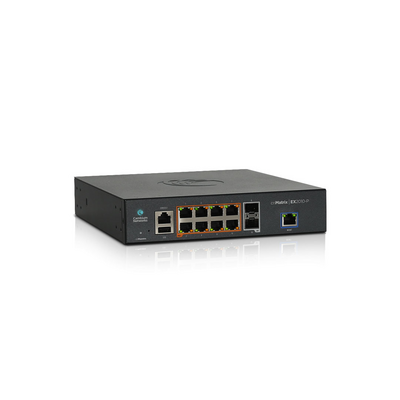 Switch cnMatrix EX2010-P capa 3 de 10 puertos(8 PoE Gigabit 802.3af/at, 2 SFP, 1 consola, 1 MNGMT, 1 USB) administración